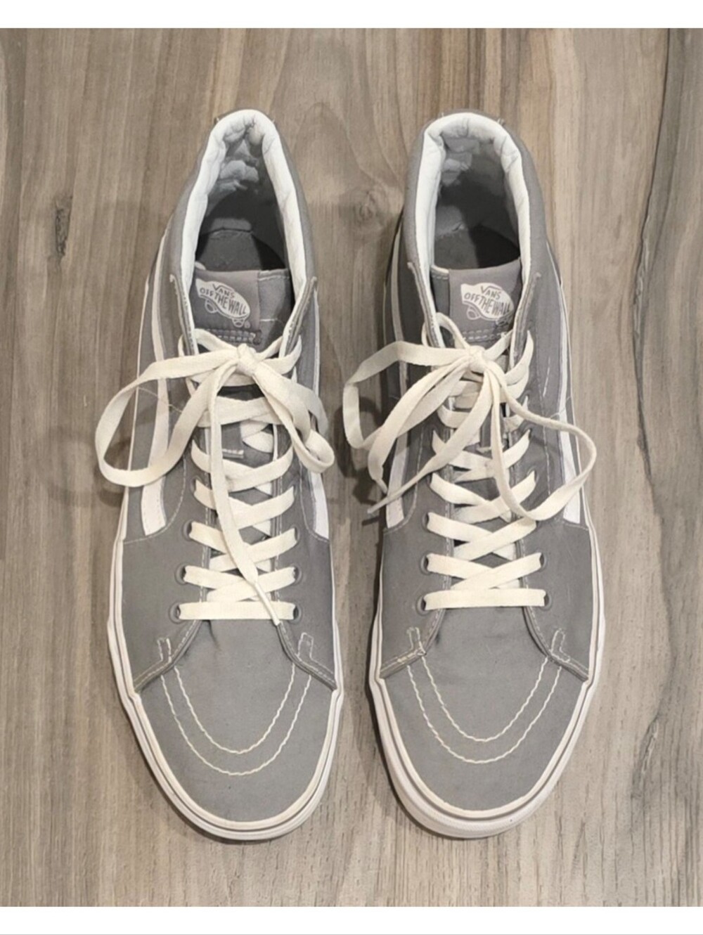 Vans Sk8-Hi Frost Gray High Top Sneakers Women’s 12 Men’s 10.5 - Picture 2 of 12